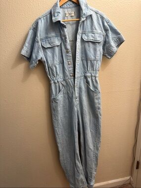 We The Free Light Blue Denim Jumpsuit